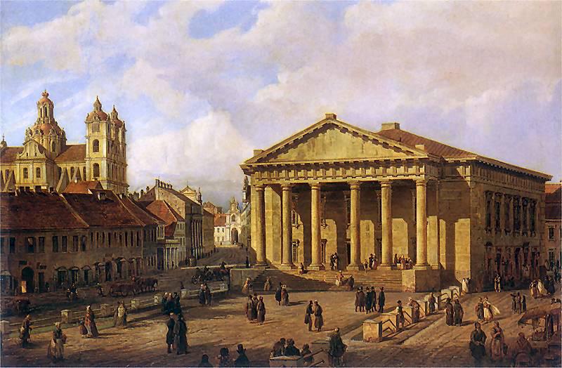 Marcin Zaleski Town hall in Vilnius oil painting image